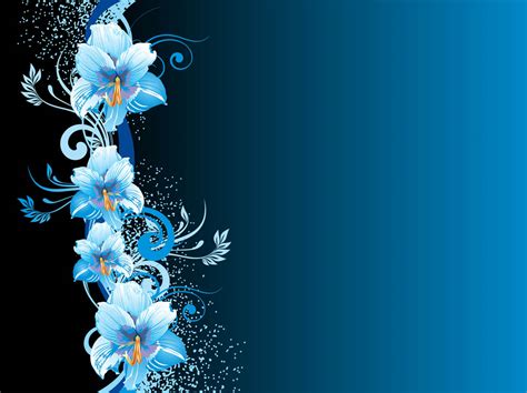 blue vector background|Blue Flower Background Images .